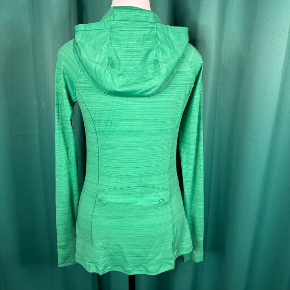 Athleta Green Quarter Zip Long Sleeve Athletic Top Women's Size XS Activewear - Picture 3 of 9